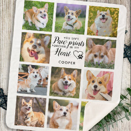 Pet Memorial Paw druckt Personalisierte FotoCollag Sherpadecke
