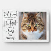 Pet Memorial Paw druckt Personalisiertes Cat-Foto Fotoplatte (Vorderseite)