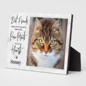 Pet Memorial Paw druckt Personalisiertes Cat-Foto Fotoplatte (Seite)