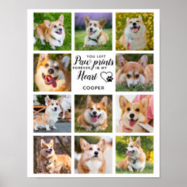 Pet Memorial Paw Prints Personalisiert 11 Foto Poster