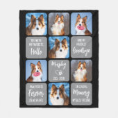 Pet Memorial Personalisiert 7 Bilder Sammelhund Fleecedecke (Vorderseite)
