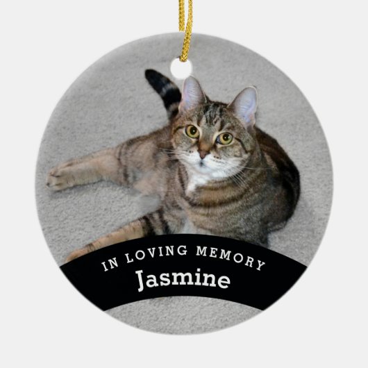 Pet Memorial Personalisiert Add Name and Foto Keramikornament (Vorne)