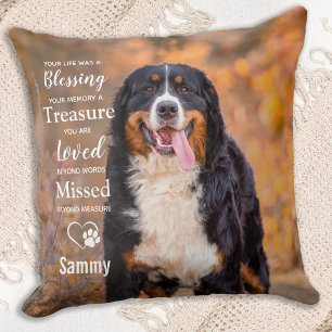 Pet Memorial Personalisiert Beileid Geschenk Hund  Kissen