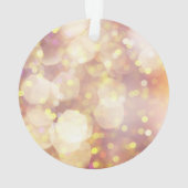 Pet Memorial Personalisiert Gold Bokeh Foto hinzuf Ornament (Rückseite)