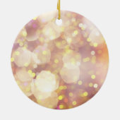 Pet Memorial Personalisiert Gold Bokeh Hinzufügen  Keramik Ornament (Hinten)