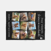 Pet Memorial Pet Loss 9 Fotos Erinnerung Hund Fl Fleecedecke (Vorderseite (Horizontal))