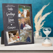 Pet Memorial Pet Loss Beileid Keepake 4 Foto Fotoplatte (Seite)