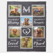 Pet Memorial Pet Loss Dog 6 FotoCollage Fleecedecke (Vorderseite)