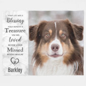 Pet Memorial Pet Loss Foto Fleecedecke (Vorderseite (Horizontal))