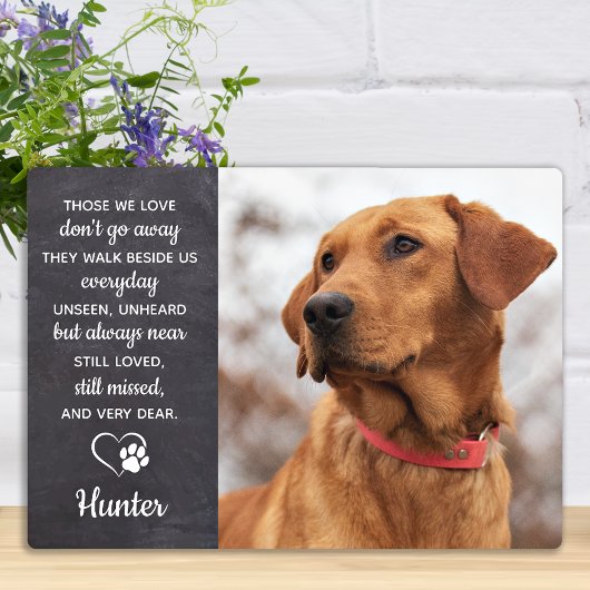 Pet Memorial Pet Loss Geschenk Beileid Hund Foto Fotoplatte