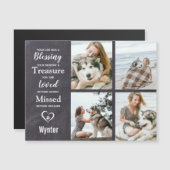 Pet Memorial Pet Loss Geschenk Foto Collage Magnet (Vorne/Hinten)