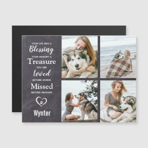 Pet Memorial Pet Loss Geschenk Foto Collage Magnet