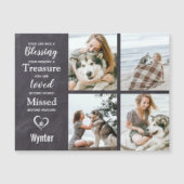 Pet Memorial Pet Loss Geschenk Foto Collage Magnet (Vorderseite)