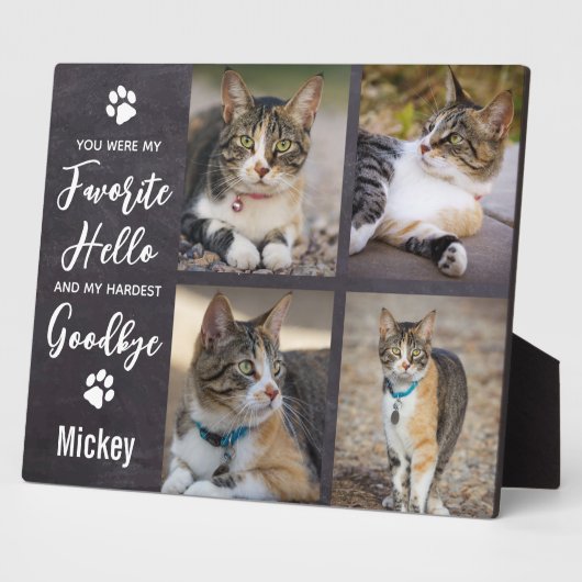 Pet Memorial Pet Loss Geschenk Katze Foto Collage Fotoplatte (Seite)