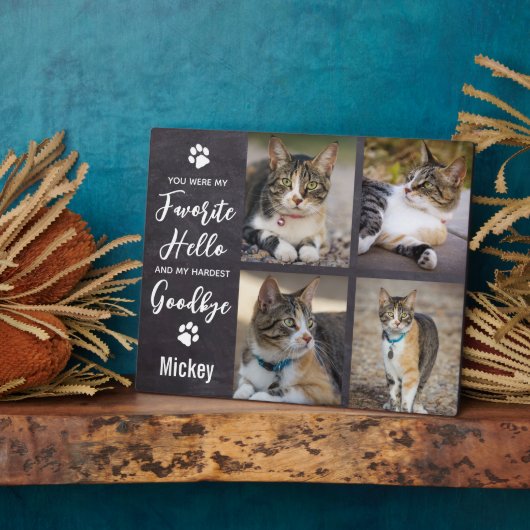 Pet Memorial Pet Loss Geschenk Katze Foto Collage Fotoplatte (Seite)