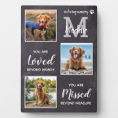 Pet Memorial Pet Loss Geschenk Personalisierte Hun Fotoplatte (Vorderseite)