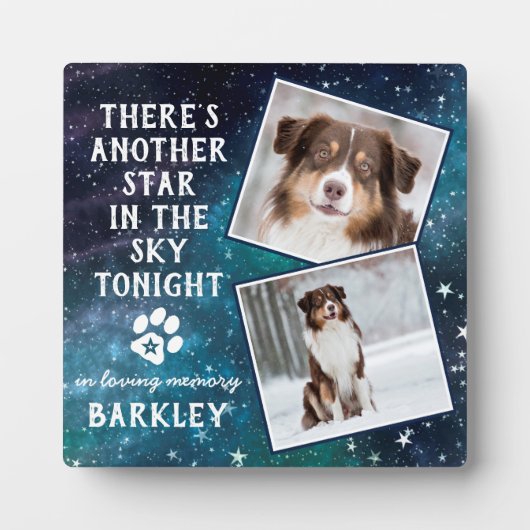 Pet Memorial Pet Loss Hund Foto Fotoplatte (Vorderseite)