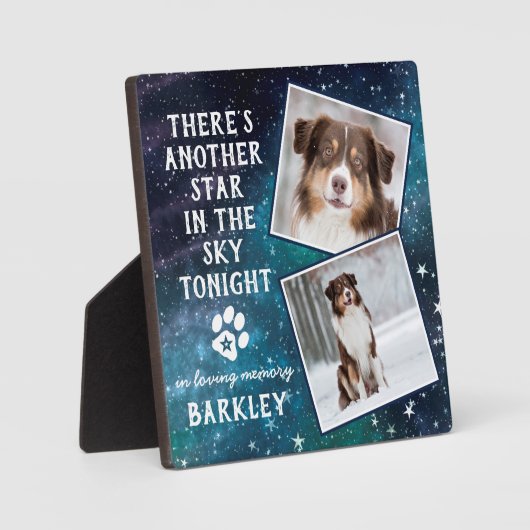 Pet Memorial Pet Loss Hund Foto Fotoplatte (Vorderseite)