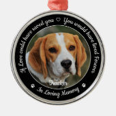 Pet Memorial Pet Loss Keepake Beileid Foto Ornament Aus Metall (Vorne)