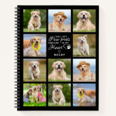 Pet Memorial Pet Loss Keepake Dog Collage Notizblock (Vorderseite)