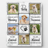 Pet Memorial Pet Loss Keepake Einzigartiges 6 Hund Fotoplatte (Vorderseite)