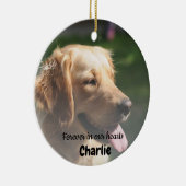 Pet Memorial Pet Loss Keepake Geschenk Hund Foto Keramik Ornament (Rechts)