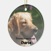 Pet Memorial Pet Loss Keepake Geschenk Hund Foto Keramik Ornament (Links)