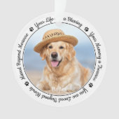 Pet Memorial Pet Loss Keepake Geschenk Hund Foto Ornament (Vorderseite)