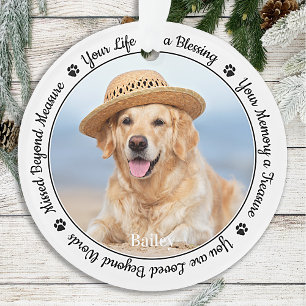 Pet Memorial Pet Loss Keepake Geschenk Hund Foto Ornament