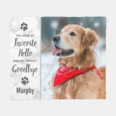 Pet Memorial Pet Loss Keepsake Photo Fleecedecke (Vorderseite (Horizontal))