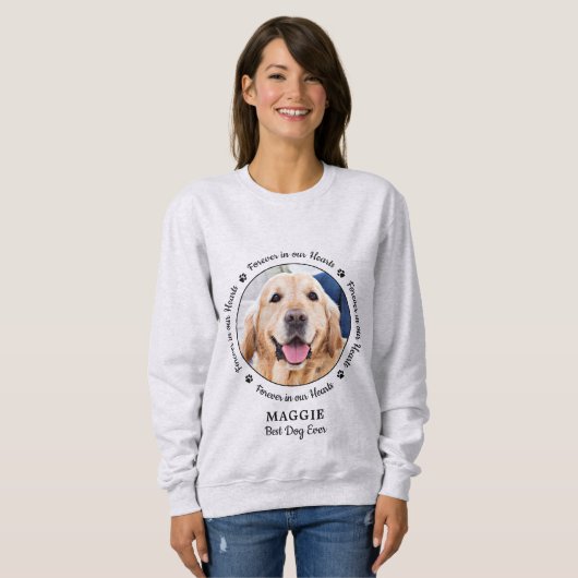 Pet Memorial Pet Loss Personalisiert Hund Foto T-S Sweatshirt (Vorne ganz)