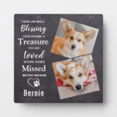 Pet Memorial Pet Loss Personalisiertes Foto Fotoplatte (Vorderseite)