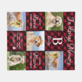 Pet Memorial Pet Loss Red Kariert Einzigartiges 5  Fleecedecke (Vorderseite (Horizontal))