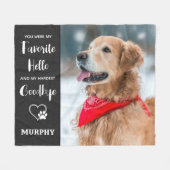 Pet Memorial Pet Loss Sympathy Keepsake Photo Fleecedecke (Vorderseite (Horizontal))