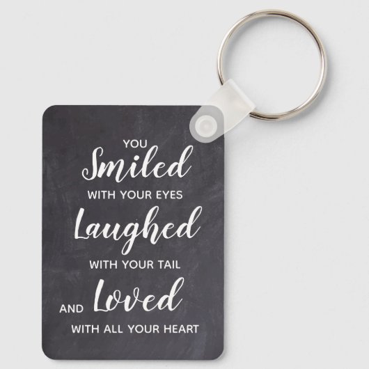 Pet Memorial Photo Gift Sympathy Poem Pet Loss Schlüsselanhänger (Rückseite)