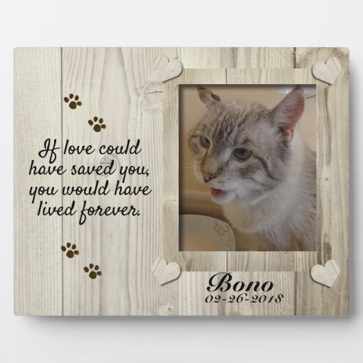 Pet Memorial Plaque Fotoplatte (Vorderseite)