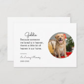 Pet Memorial Portrait Geschenk Katze Verlust Beile Einladung (Vorne/Hinten)