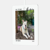 PET-Memorial Print in Love Memory 2 Fotos Ornament Aus Metall (Vorderseite links)