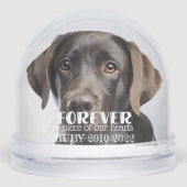 Pet Memorial Sympathy Photo Schneekugeln (Vorderseite)