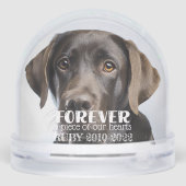 Pet Memorial Sympathy Photo Schneekugeln (Rückseite)