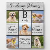 Pet Memorial Unique 5 Foto Pet Loss Keepake Hund Fotoplatte (Vorderseite)