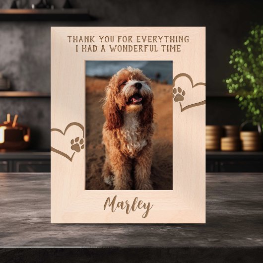 Pet Memorial Vielen Dank Geätzte Rahmen