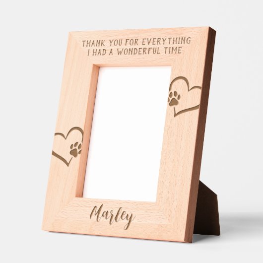 Pet Memorial Vielen Dank Geätzte Rahmen (Links)