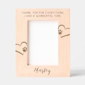 Pet Memorial Vielen Dank Geätzte Rahmen (Vorderseite)