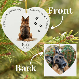 Pet Memorial Watercolor German Shepherds Weihnacht Keramik Ornament