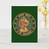 Pet mich! Ich bin irisch Karte (Gelbe Blume)