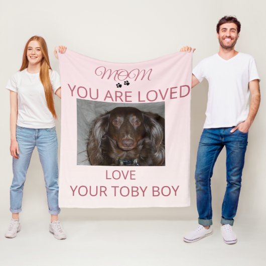 Pet Mom Heartfelt Photo Blanket Art Fleecedecke (Beispiel)
