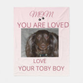 Pet Mom Heartfelt Photo Blanket Art Fleecedecke (Vorderseite)