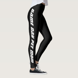 Pet Mom Spieltag Weiße und schwarze Sportbekleidun Leggings