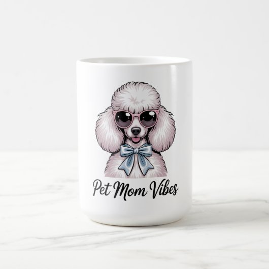 Pet Mom Vibes Poodle Dog Sunglasses Pink Gift Kaffeetasse (Mittel)